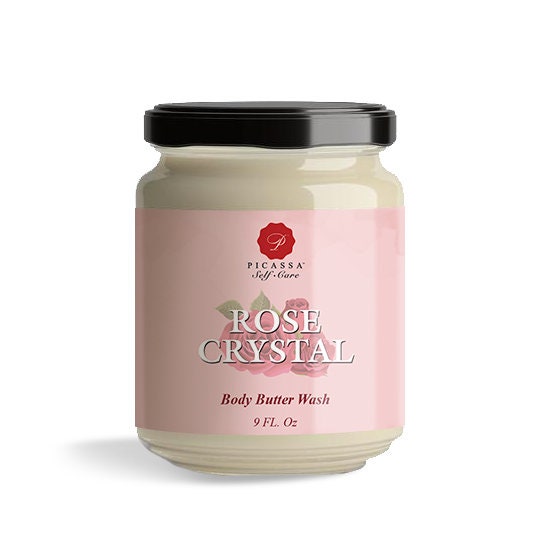 Rose Crystal Body Butter Wash, Organic Body Butter Wash, Gifts For Her, Body Wash For Women, Shower Gel, Rose Body Wash, Rose Body Butter